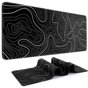 Alfombrilla de mouse para juegos de 31.5 x 11.8 pulgadas, alfombrilla de mouse grande para teclado y mouse con base de goma antideslizante, alfombrilla para teclado XL para el hogar y la