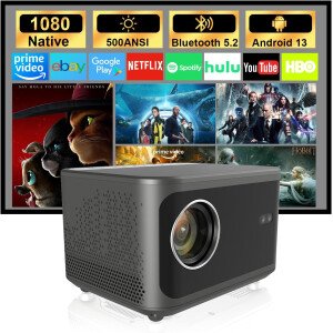 Proyector de video de alto rendimiento JY-540: brillo 600 ANSI, Wi-Fi y Bluetooth, botón táctil, entradas HDMI/USB, Keystone automático, Full HD 1080P - Perfecto para cine en casa, presentaciones y