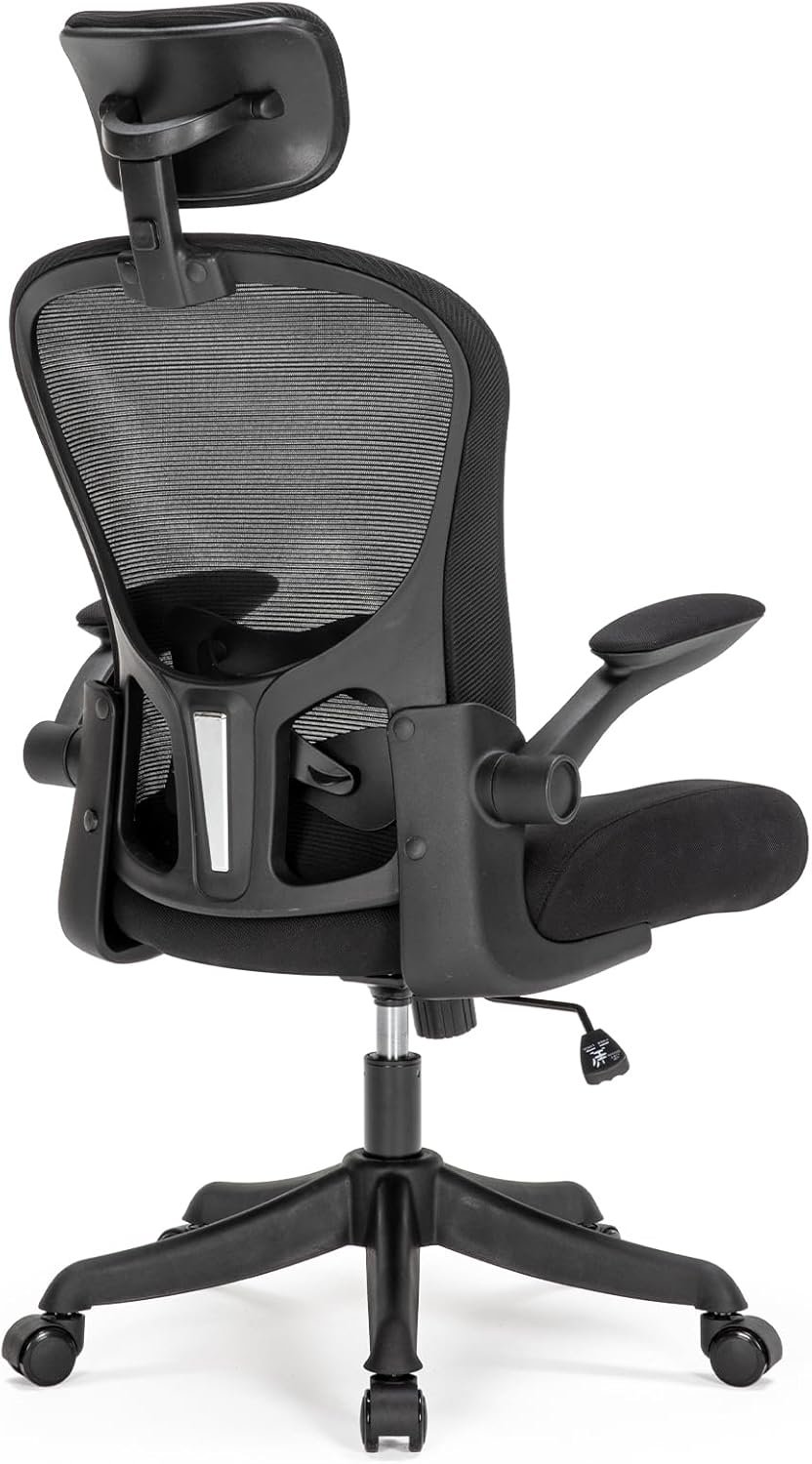 Asiento microajustable detallado, asiento de elevación y movimiento, soporte lumbar 2D, reposabrazos 2D con reposacabezas. Silla de oficina, silla de estudio, silla de juego. (W-gris) - Imagen 62