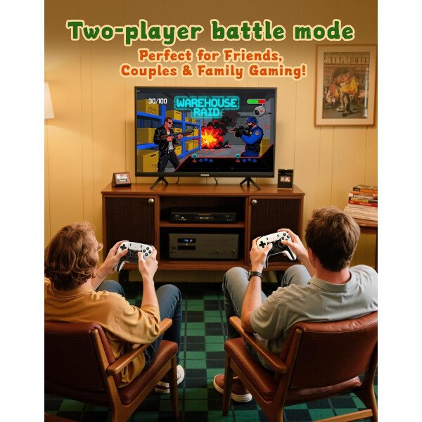 Consola de juegos retro Pro 2025, consolas de juegos Vide con HDMI 4K, más de 20000 juegos integrados y 23 emuladores, consolas de videojuegos Plug and Play con controladores inalámbricos dobles de - Imagen 7