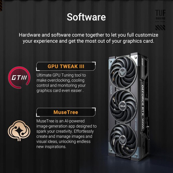 ASUS TUF Gaming GeForce RTX ™ 5070 12GB GDDR7 OC Edition Tarjeta gráfica para juegos (PCIe® 5.0, HDMI®/DP 2.1, ranura 3.125, componentes de grado militar, revestimiento protector de PCB, ventiladores - Imagen 6