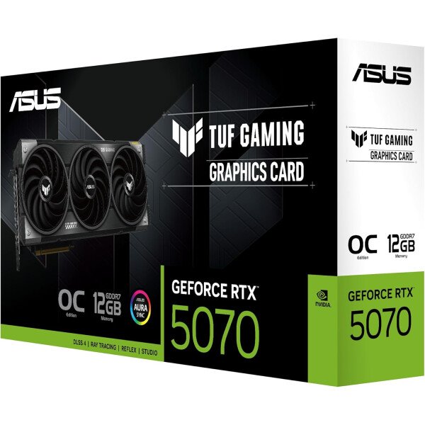 ASUS TUF Gaming GeForce RTX ™ 5070 12GB GDDR7 OC Edition Tarjeta gráfica para juegos (PCIe® 5.0, HDMI®/DP 2.1, ranura 3.125, componentes de grado militar, revestimiento protector de PCB, ventiladores - Imagen 16