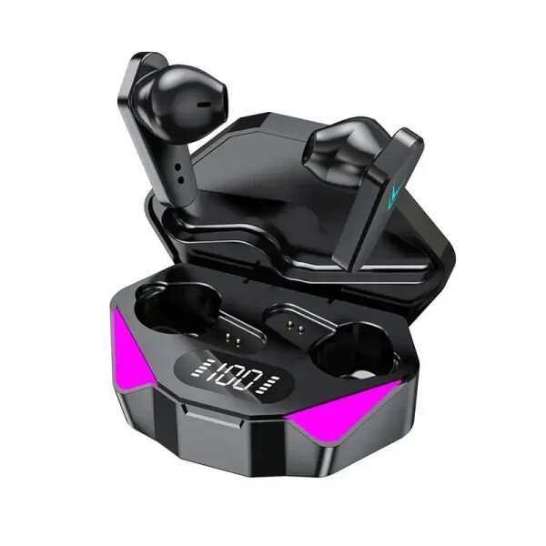 auriculares TWS, auriculares inalámbricos Bluetooth para jugadores, auriculares de baja frecuencia de 65 ms con micrófono, manos libres para teléfonos inteligentes. - Imagen 7