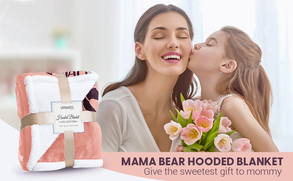 Manta con capucha Mama Bear: dale el regalo más dulce a mamá