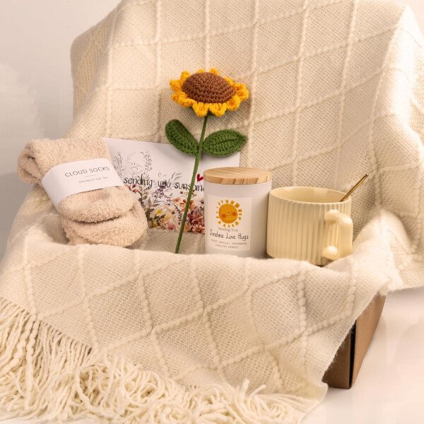Cestas de regalo únicas para mujeres con diseño de girasol, diseño de girasol, diseño de girasol, ideal para regalar a tu mejor amiga - Imagen 2