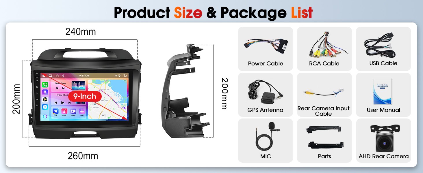 Product Size &amp;Package List