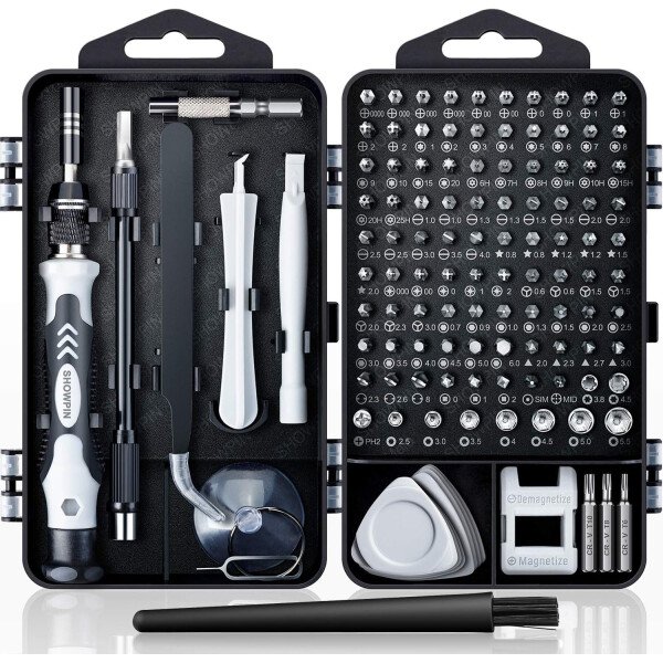 Kit de destornilladores de precisión 122 en 1, juegos de destornilladores para laptop con 101 brocas magnéticas, accesorios de computadora, kit de herramientas electrónicas compatible con