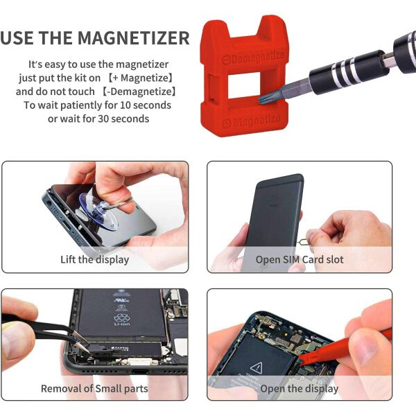 Kit de destornilladores de precisión 122 en 1, juegos de destornilladores para laptop con 101 brocas magnéticas, accesorios de computadora, kit de herramientas electrónicas compatible con - Imagen 19