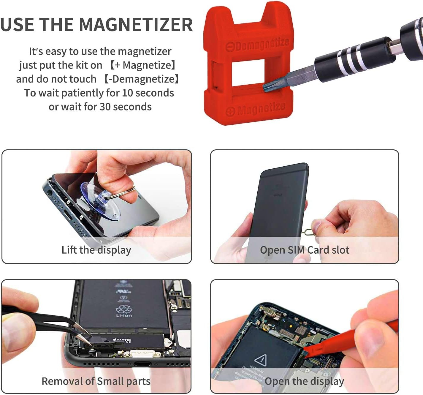 Kit de destornilladores de precisión 122 en 1, juegos de destornilladores para laptop con 101 brocas magnéticas, accesorios de computadora, kit de herramientas electrónicas compatible con - Imagen 19