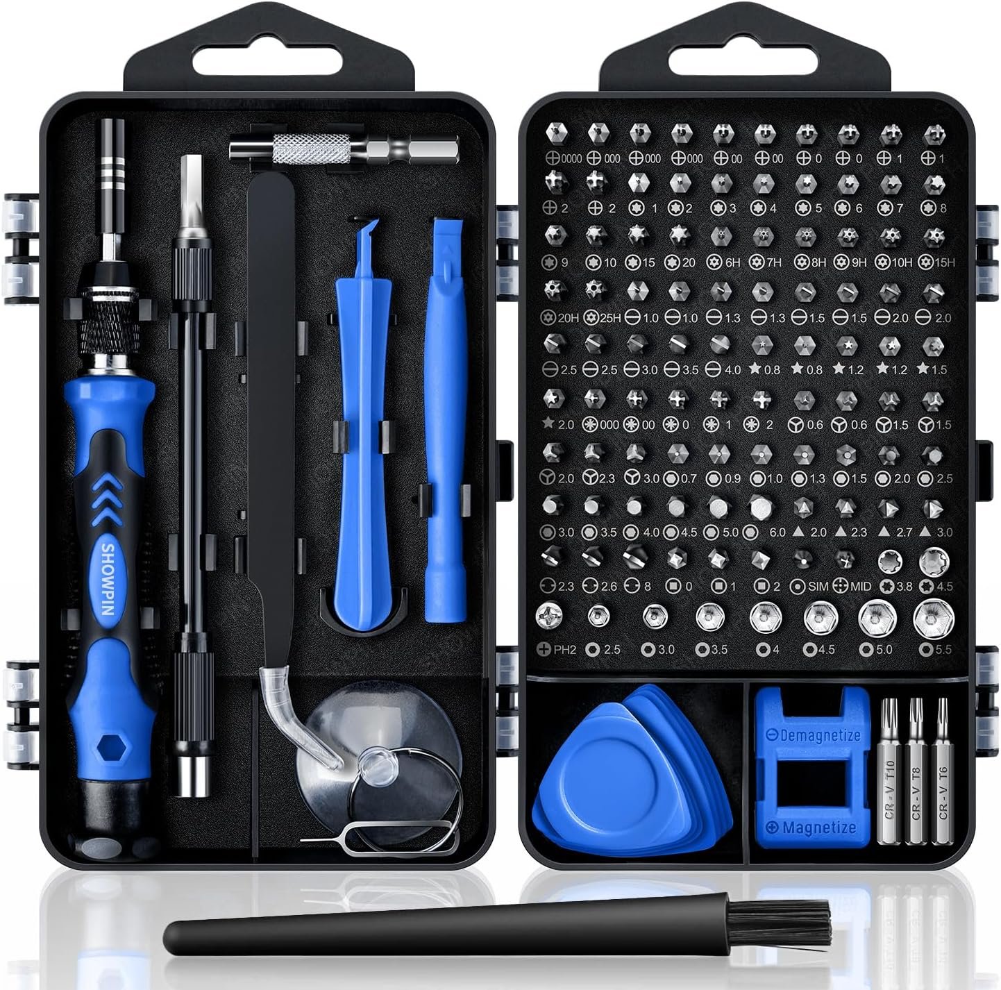 Kit de destornilladores de precisión 122 en 1, juegos de destornilladores para laptop con 101 brocas magnéticas, accesorios de computadora, kit de herramientas electrónicas compatible con - Imagen 31