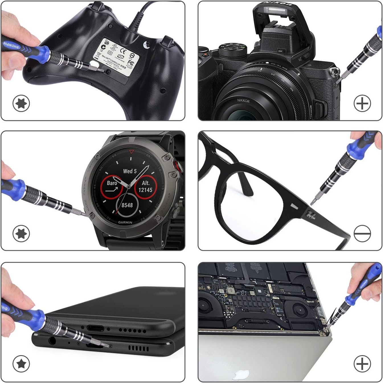 Kit de destornilladores de precisión 122 en 1, juegos de destornilladores para laptop con 101 brocas magnéticas, accesorios de computadora, kit de herramientas electrónicas compatible con - Imagen 33