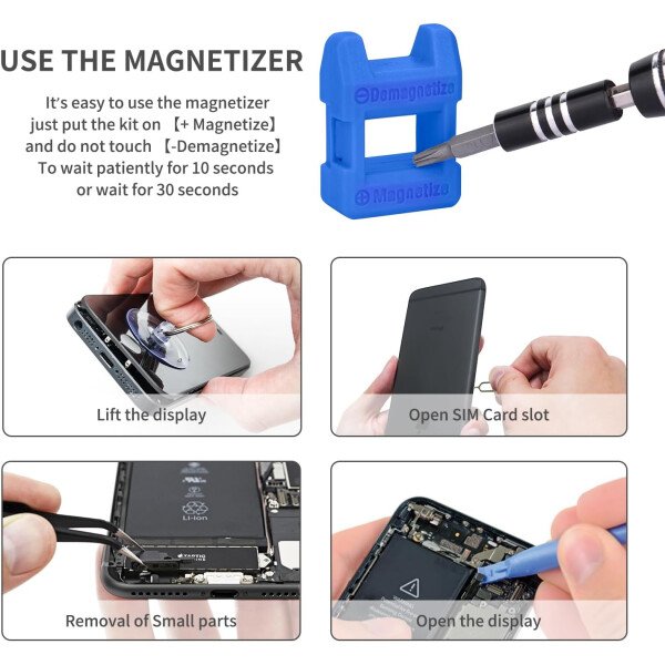 Kit de destornilladores de precisión 122 en 1, juegos de destornilladores para laptop con 101 brocas magnéticas, accesorios de computadora, kit de herramientas electrónicas compatible con - Imagen 34