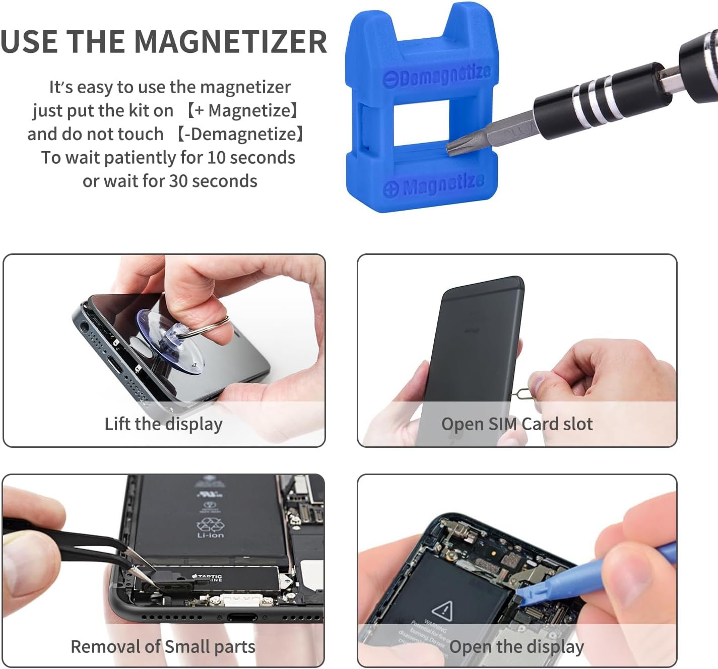 Kit de destornilladores de precisión 122 en 1, juegos de destornilladores para laptop con 101 brocas magnéticas, accesorios de computadora, kit de herramientas electrónicas compatible con - Imagen 34