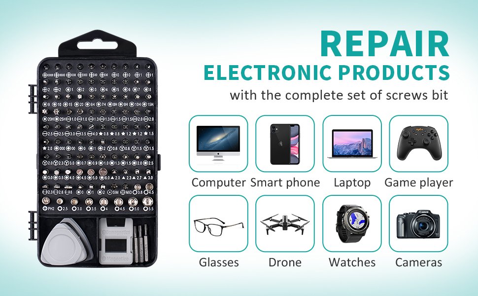 Kit de herramientas de reparación electrónica