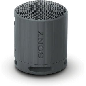 Sony SRS-XB100 Altavoz de viaje inalámbrico Bluetooth portátil, ligero, supercompacto, duradero, IP67, impermeable y a prueba de polvo, batería de 16 horas, correa versátil y llamadas manos libres,