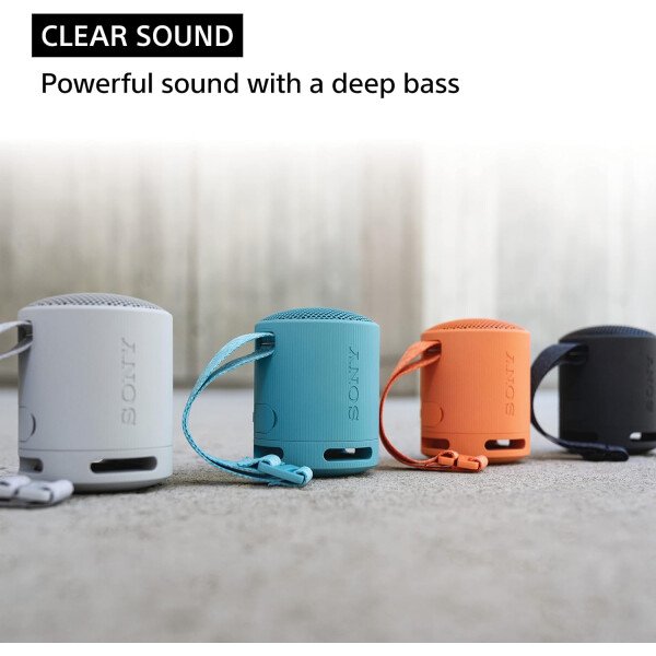 Sony SRS-XB100 Altavoz de viaje inalámbrico Bluetooth portátil, ligero, supercompacto, duradero, IP67, impermeable y a prueba de polvo, batería de 16 horas, correa versátil y llamadas manos libres, - Imagen 3