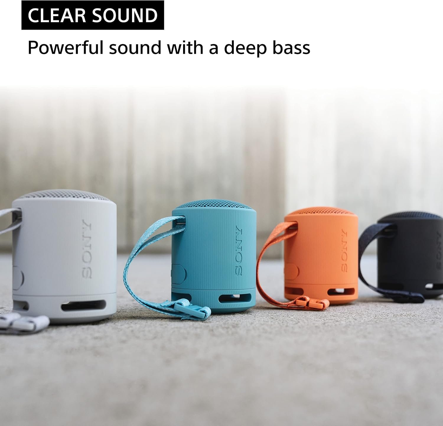 Sony SRS-XB100 Altavoz de viaje inalámbrico Bluetooth portátil, ligero, supercompacto, duradero, IP67, impermeable y a prueba de polvo, batería de 16 horas, correa versátil y llamadas manos libres, - Imagen 3