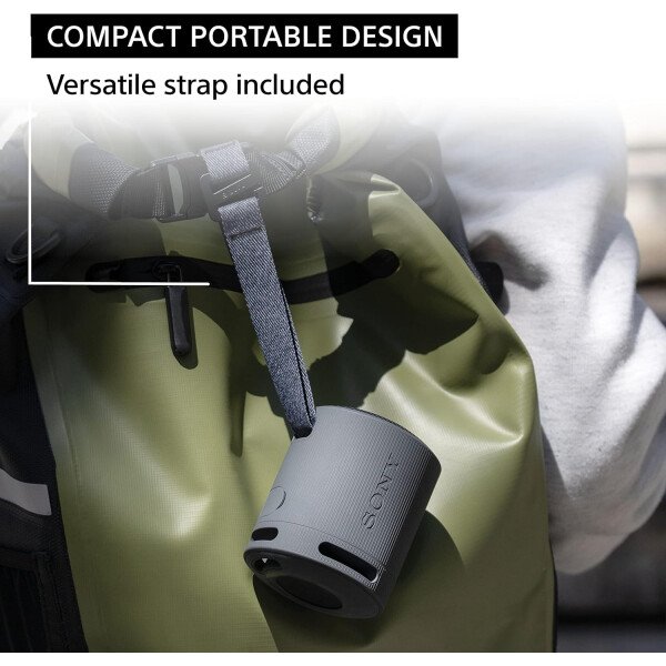 Sony SRS-XB100 Altavoz de viaje inalámbrico Bluetooth portátil, ligero, supercompacto, duradero, IP67, impermeable y a prueba de polvo, batería de 16 horas, correa versátil y llamadas manos libres, - Imagen 20