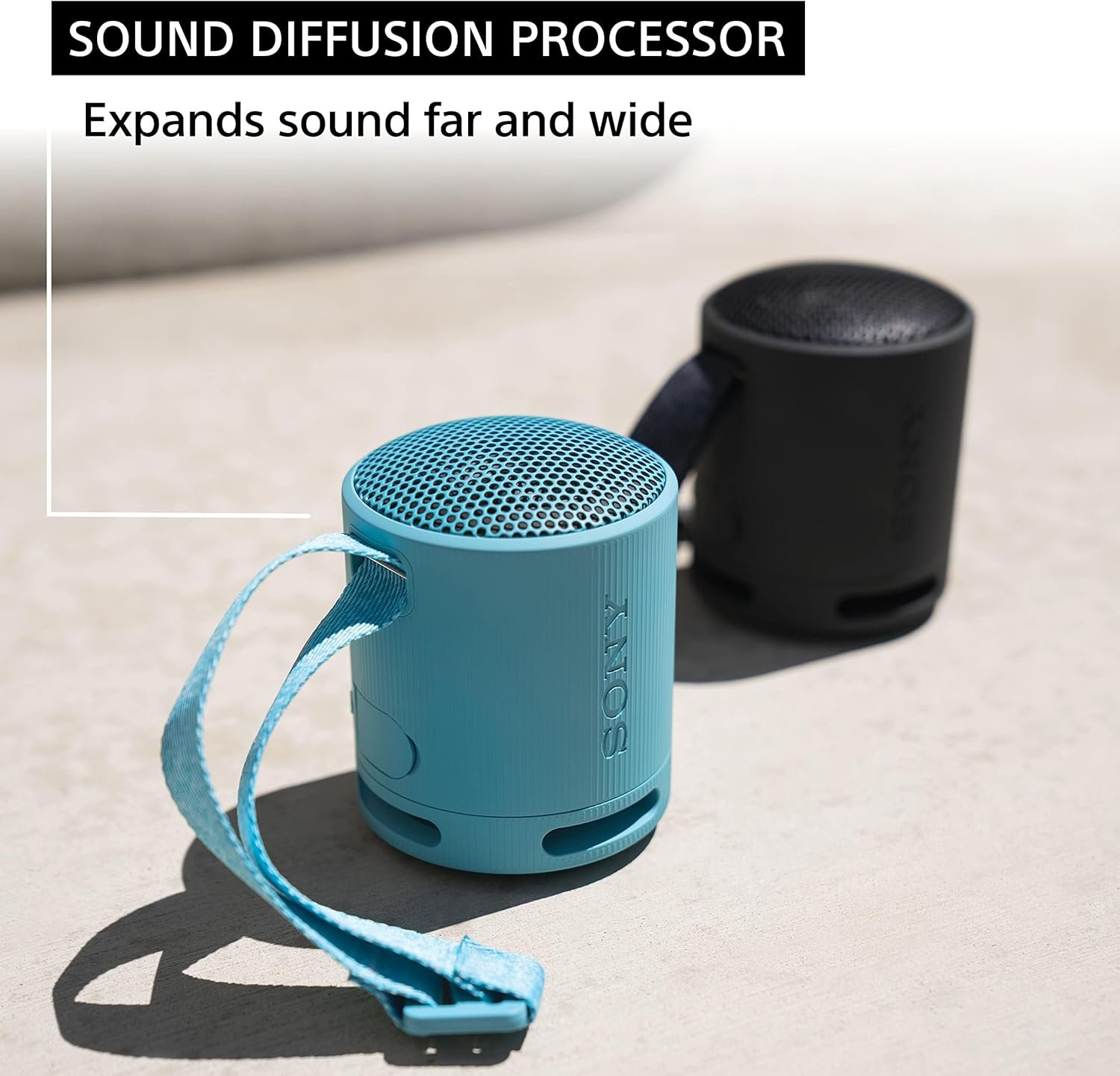 Sony SRS-XB100 Altavoz de viaje inalámbrico Bluetooth portátil, ligero, supercompacto, duradero, IP67, impermeable y a prueba de polvo, batería de 16 horas, correa versátil y llamadas manos libres, - Imagen 24