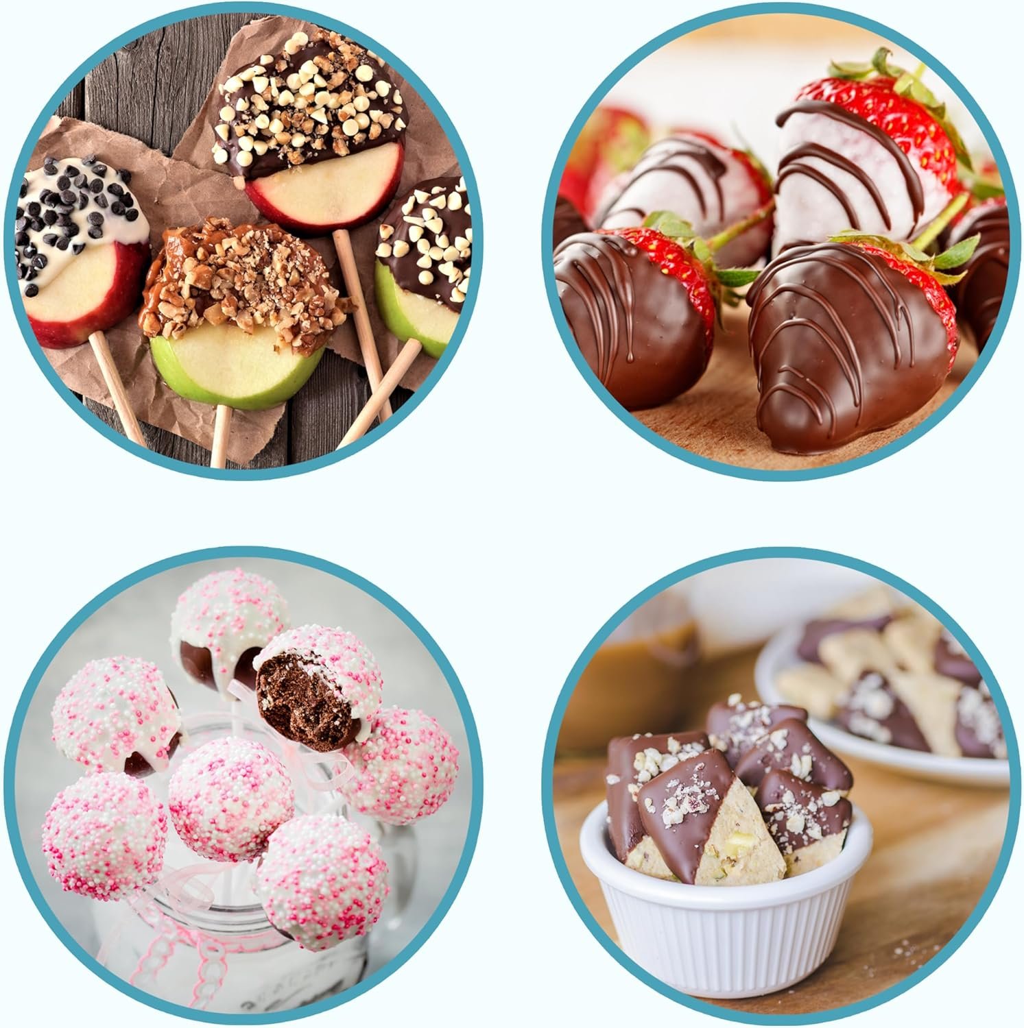 Nostalgia Juego de fondue eléctrico para fiestas, olla de fusión de 10 onzas, 4 tenedores para asar y bandeja desmontable para servir, queso derretido, chocolate o postre, perfecto para regalos - Imagen 7