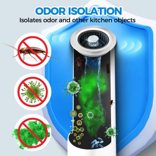 Colador de drenaje y tapón de fregadero de cocina 3 en 1 mejorado, piezas de instalación de enchufe de drenaje de cocina de acero inoxidable y fregadero con cesta antiobstrucción, se ajusta al - Imagen 32