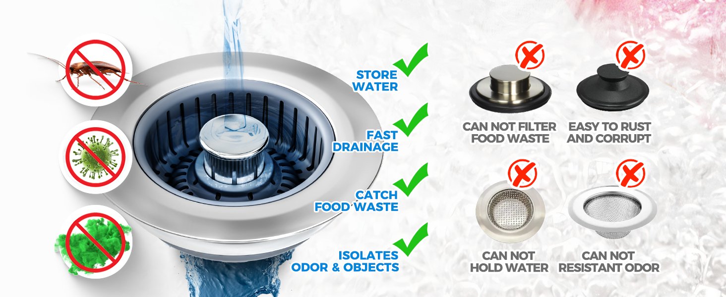 kitchen sink drain strainer kitchen sink stopper 3 in 1 kitchen sink drain strainer