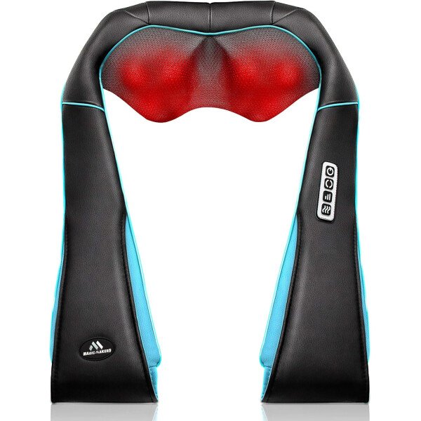 Masajeador de hombros con calor para cuello y espalda, eléctrico, masaje para cuello, espalda, hombro, cintura, pie, masaje completo Shiatsu, regalo de relajación para él, ella, amigo, padre, mamá - Imagen 9