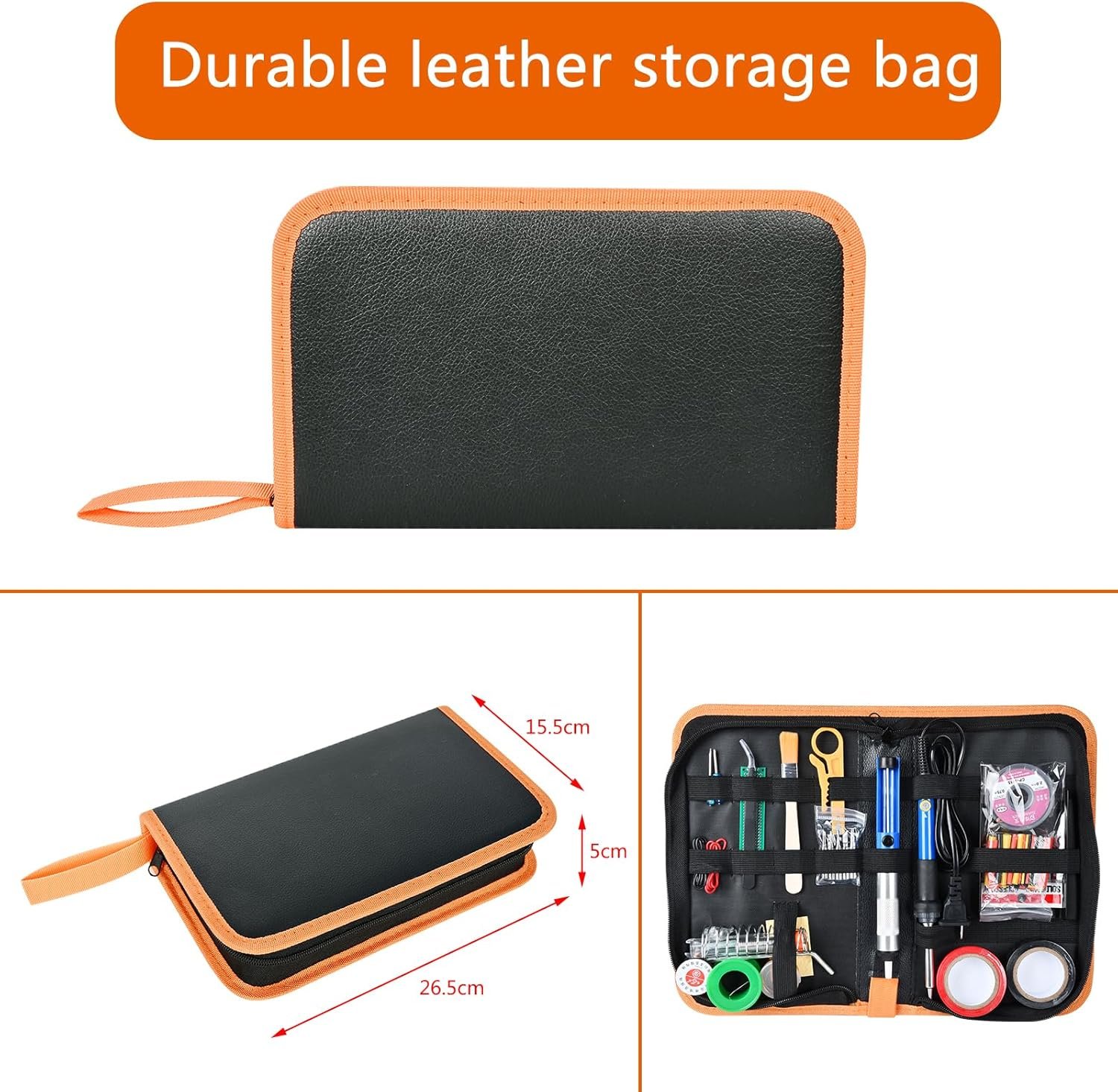 Kit de soldador, pistola de soldadura digital LCD de 80 W con control de temperatura ajustable y diseño termostático de cerámica de calentamiento rápido - Imagen 13