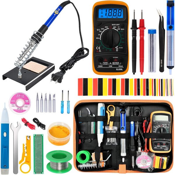Kit de soldador, pistola de soldadura digital LCD de 80 W con control de temperatura ajustable y diseño termostático de cerámica de calentamiento rápido - Imagen 20