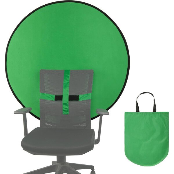 Cosmos Telón de fondo de pantalla verde de 43 pulgadas de diámetro, plegable, portátil, para fotografía, fondo de pantalla verde, croma, para fotografía, estudio de video, transmisión en vivo,