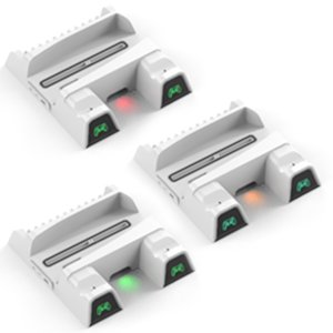 OIVO PS5 Soporte de refrigeración con cargador de controlador y ranuras de juego