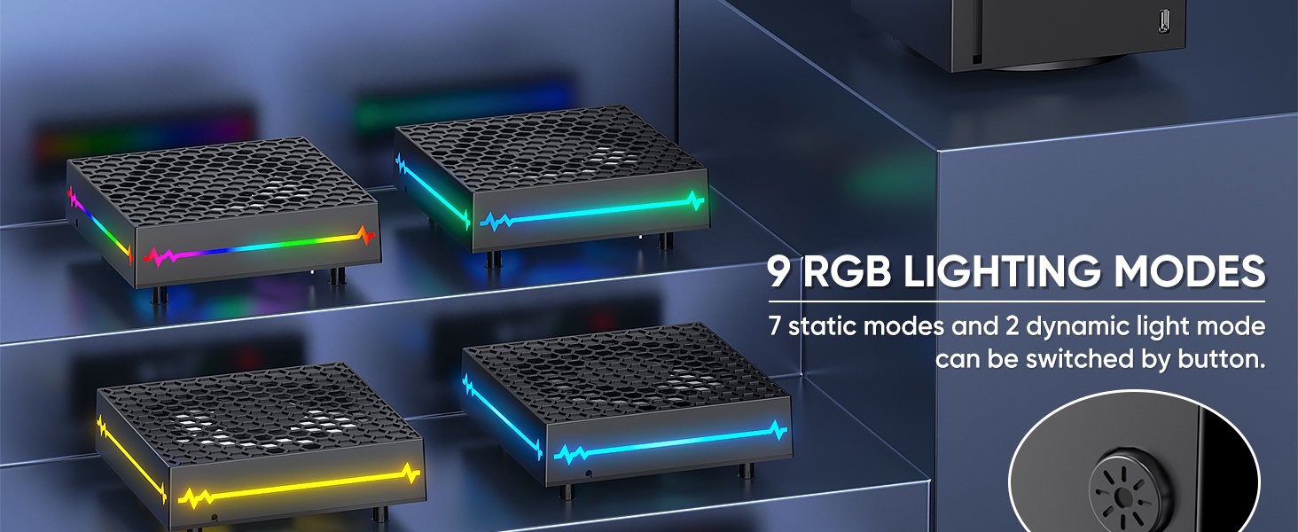 9 RGB lighting modes - 2 dynamic+7 static