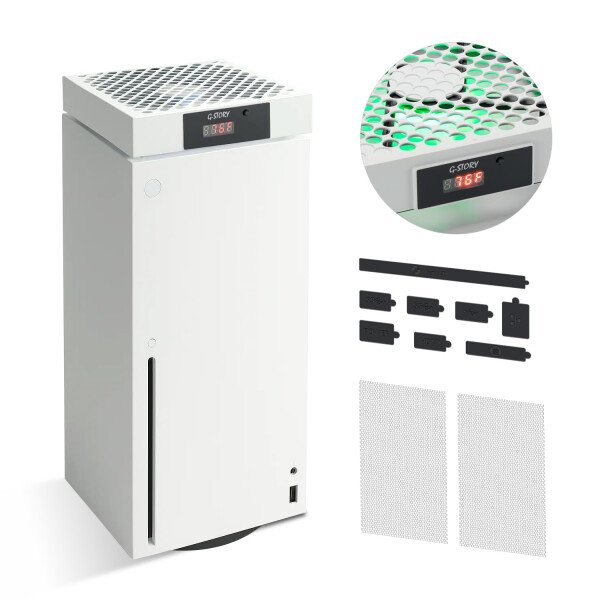 G-STORY Cooling Fan for Xbox Series X with Automatic Fan Speed Adjustable by Temperature, LED Display, High Performance Cooling, Low Noise, 3 Speed 1500/1750/2000RPM (140MM) with RGB LED - Imagen 8
