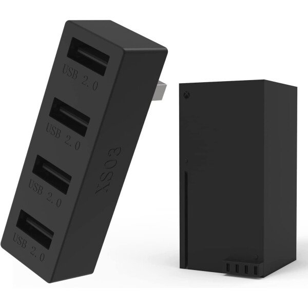 Hub USB 2.0 de 4 puertos para Xbox Series X/S, adaptador de expansión divisor de concentrador USB de alta velocidad compatible con consola Xbox Series X/S