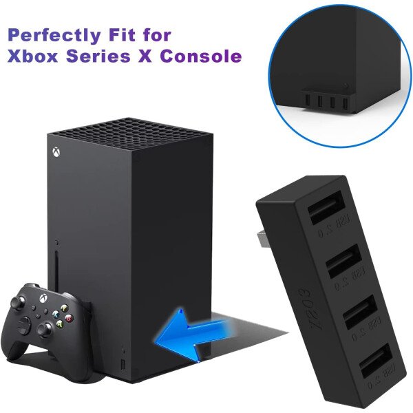 Hub USB 2.0 de 4 puertos para Xbox Series X/S, adaptador de expansión divisor de concentrador USB de alta velocidad compatible con consola Xbox Series X/S - Imagen 2