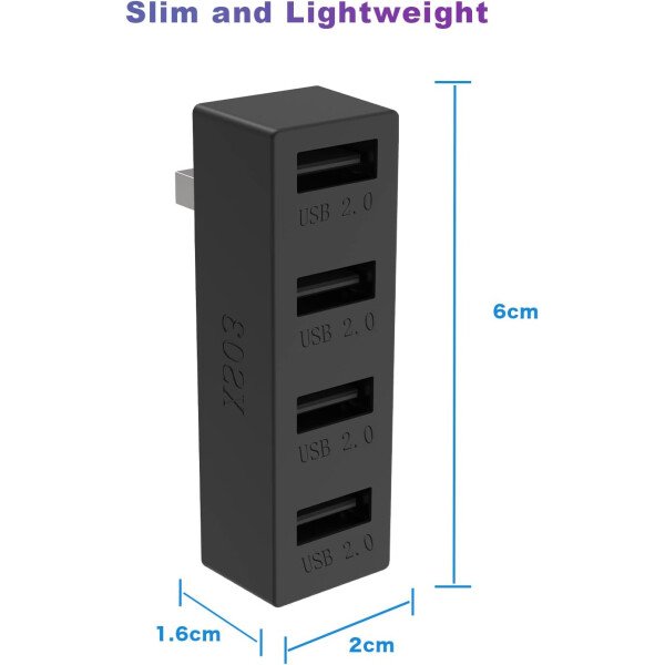 Hub USB 2.0 de 4 puertos para Xbox Series X/S, adaptador de expansión divisor de concentrador USB de alta velocidad compatible con consola Xbox Series X/S - Imagen 4