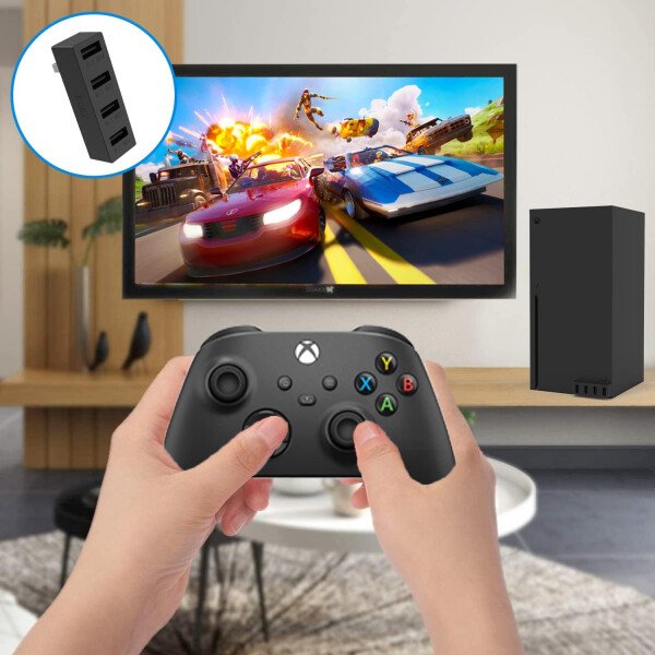Hub USB 2.0 de 4 puertos para Xbox Series X/S, adaptador de expansión divisor de concentrador USB de alta velocidad compatible con consola Xbox Series X/S - Imagen 6