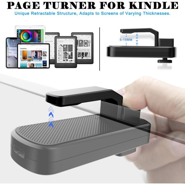 Turner de página de control remoto para lector de libros electrónicos, Turner de página de accesorios para libros electrónicos y control remoto bodegón fotografía para teléfonos móviles - Imagen 3