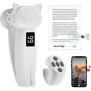 Turner de página de control remoto para Kindle, accesorio de lector de libros electrónicos (blanco)