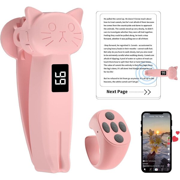 Turner de página de control remoto para Kindle, accesorio de lector de libros electrónicos (blanco) - Imagen 8