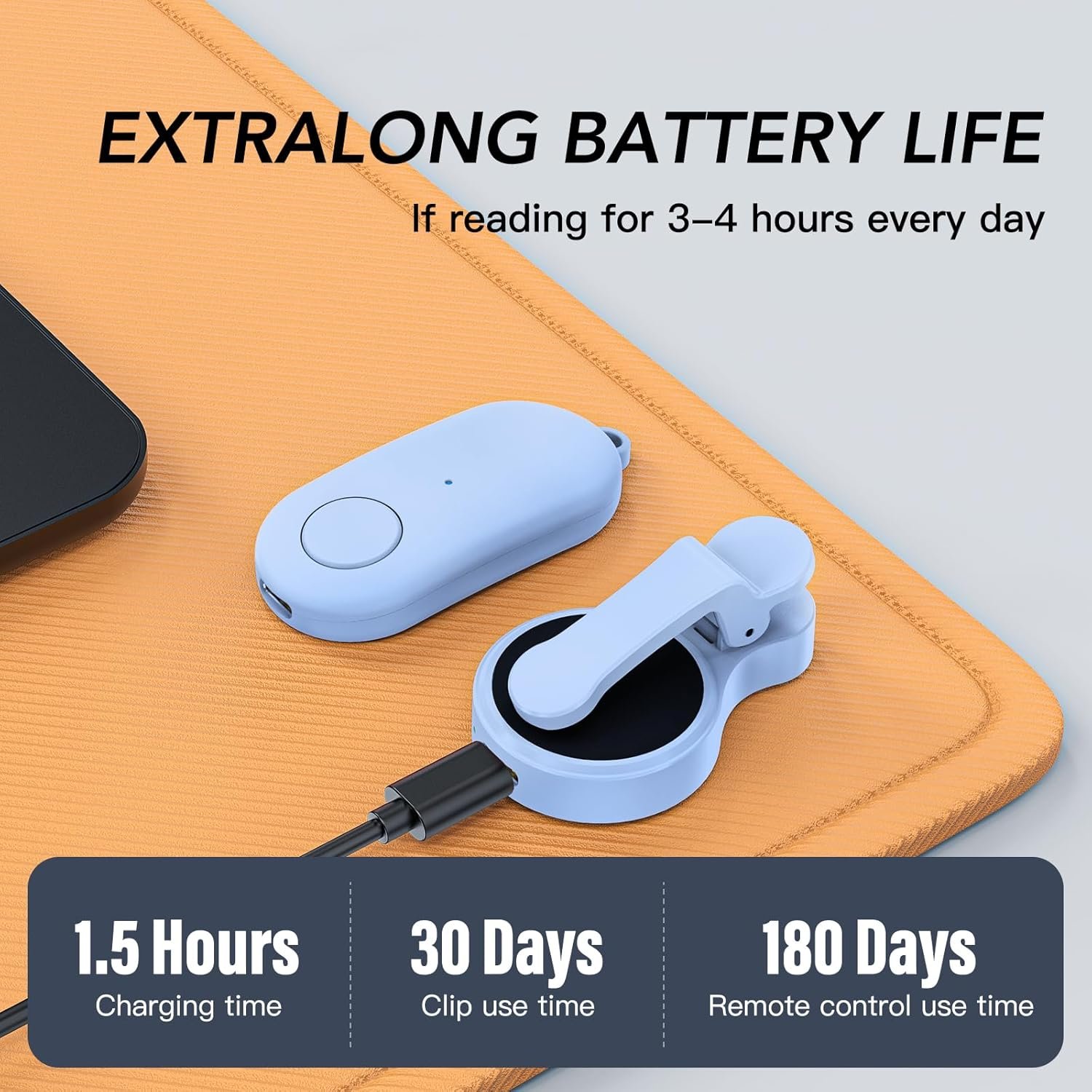 Girador de páginas con control remoto para lectores electrónicos Kindle Paperwhite Oasis Kobo, accesorios Kindle Clicker para iPhone, iPad, tabletas Android, novelas de lectura, grabación de video y - Imagen 43