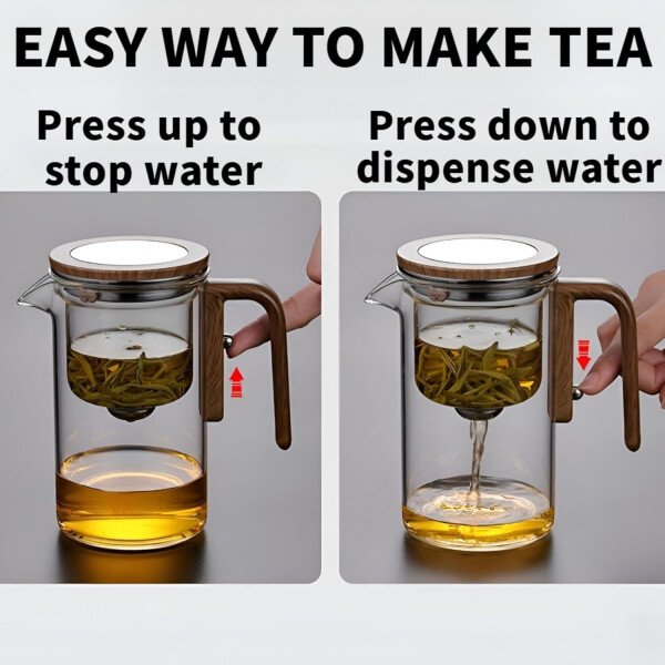 Enchanti - Tetera de té, tetera de cristal mágico de brujería creativa, infusor de té suelto desmontable, ideal para té más empinado, 20 onzas (aprox. 20.3 fl oz) - Imagen 3