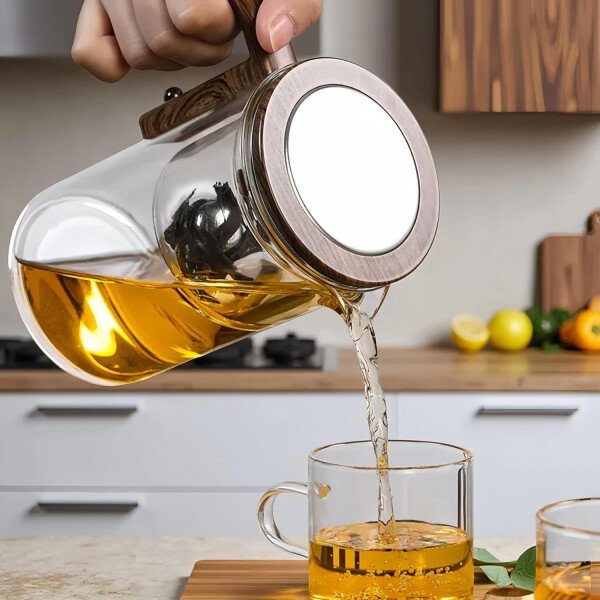 Enchanti - Tetera de té, tetera de cristal mágico de brujería creativa, infusor de té suelto desmontable, ideal para té más empinado, 20 onzas (aprox. 20.3 fl oz) - Imagen 5