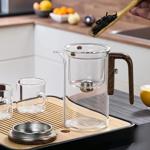 Enchanti - Tetera de té, tetera de cristal mágico de brujería creativa, infusor de té suelto desmontable, ideal para té más empinado, 20 onzas (aprox. 20.3 fl oz) - Imagen 6