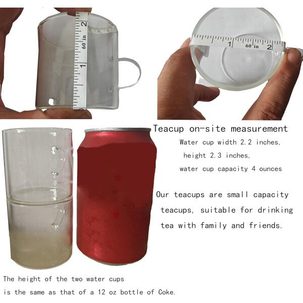 Tetera de vidrio con infusor Hervidor de té de vidrio transparente con 6 tazas de té, juego de tetera de 30.4 fl oz para estufa, té suelto, tetera de regalo - Imagen 6