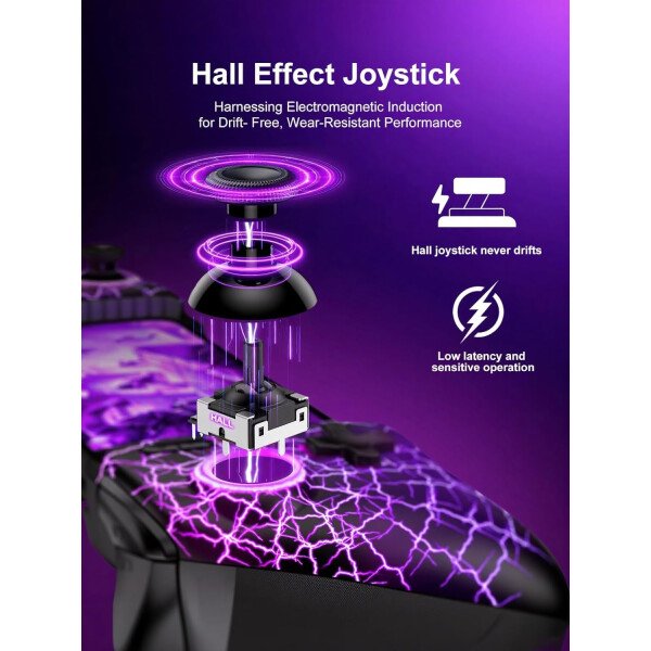 Full-Size Gaming Phone Controller for iPhone 15/16, Android Phone Tablet, Bluetooth Mobile Gamepad with Hall Trigger/Joysticks, for Roblox, Genshin Impact, Call of Duty, Handheld-Quality - Imagen 8