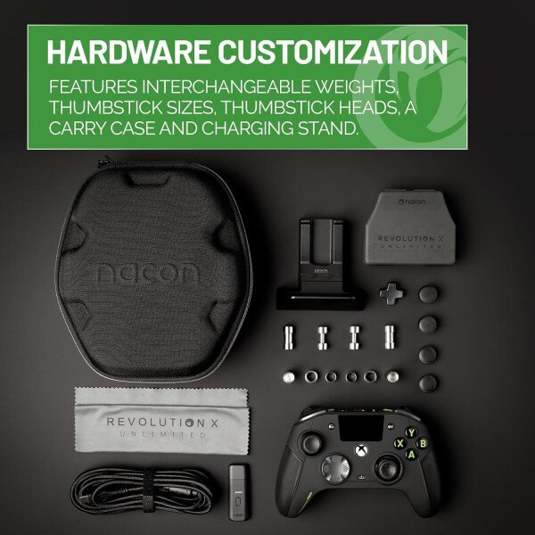 NACON Revolution X Unlimited Advanced Precision Controller Officially Licensed for Xbox Series X | S, Xbox One, Windows 10/11 PC & Android - Wired and Wireless - Charging Station - Imagen 7
