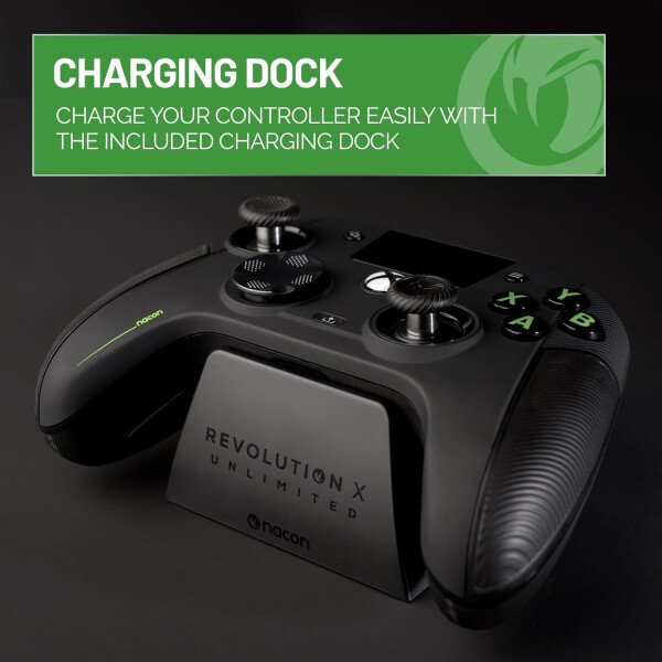 NACON Revolution X Unlimited Advanced Precision Controller Officially Licensed for Xbox Series X | S, Xbox One, Windows 10/11 PC & Android - Wired and Wireless - Charging Station - Imagen 10