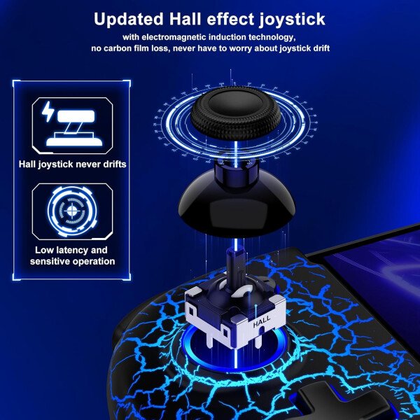 Gammeefy Switch Controllers Compatible with Nintendo Switch/Switch OLED, One-Piece Joypad Controller Replacement for Switch Pro Controller with 9 Lights Color, Christmas Gifts - Imagen 59
