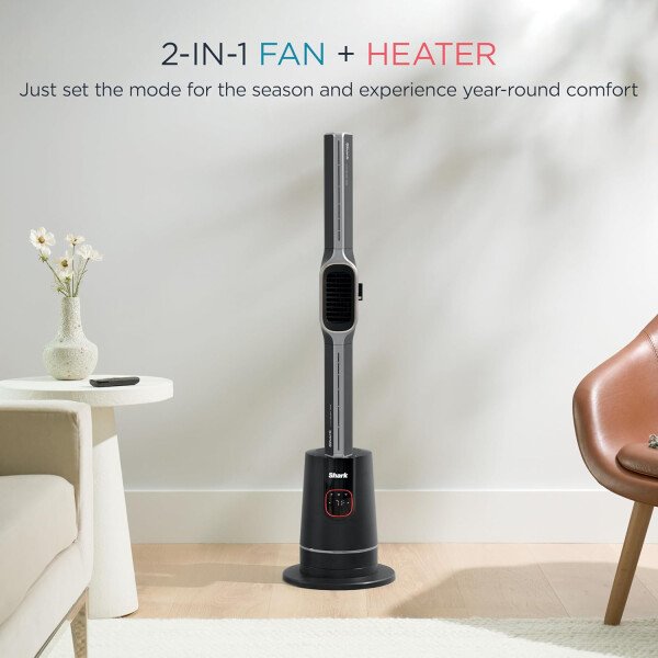Shark TurboBlade Cool + Heat - Ventilador de torre ultra personalizable sin aspas + calentador, pivotes, giros, oscila hasta 180°, refrigeración potente + calefacción rápida de habitación, control - Imagen 2
